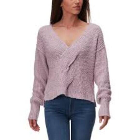 FREE PEOPLE COCO V NECK SWEATER SIZE XS (OVERSIZED) - Picture 1 of 9